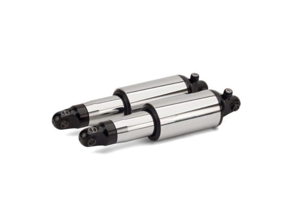 Adjustable Rear Air Shock Absorbers - Chrome. Fits Touring 1990-2008.