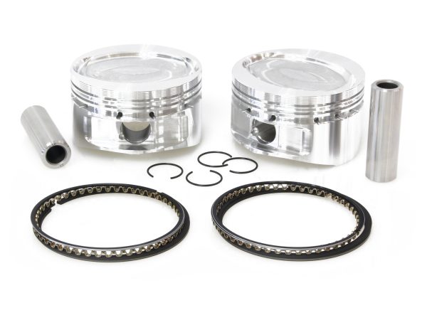 +.005" Pistons with 10.0:1 Compression Ratio. Fits Sportster 1986-2003 with Big Bore 883cc to 1200cc Conversion.