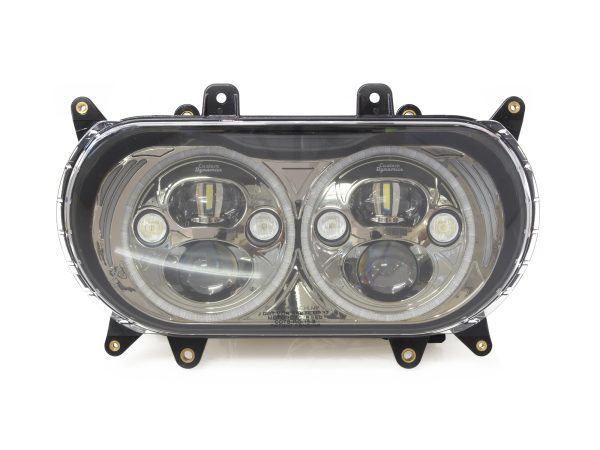 Dual LED HeadLight Kit with Integrated DRL Halos with Amber Turn Signals. Fits Road Glide 2015-2023 - Image 2