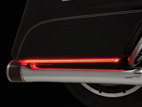 Machete Saddlebag LED Lights. Red Run, Brake & Turn with Smoke Lens. Fits Touring 2014up with Standard Bags - Image 4