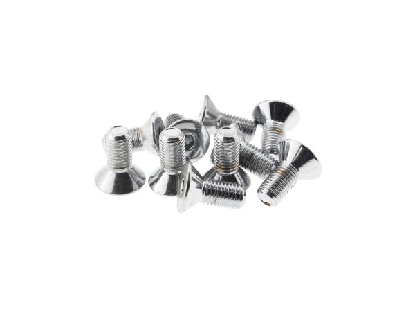 5/16-24 x 3/4" UNF Flat Head Allen Bolts - Chrome. Pack 10.