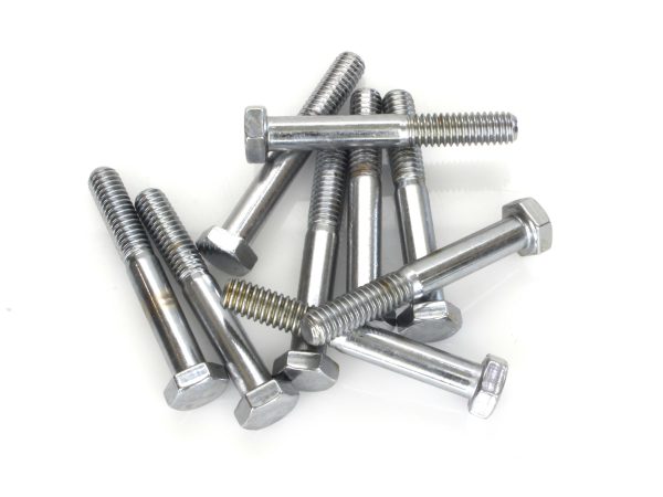 5/16-18 x 2-1/4" UNC Hex Head Bolt - Chrome. Pack 10.