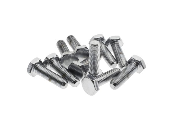 1/4-28 x 7/8" UNF Hex Head Bolts - Chrome. Pack 10.