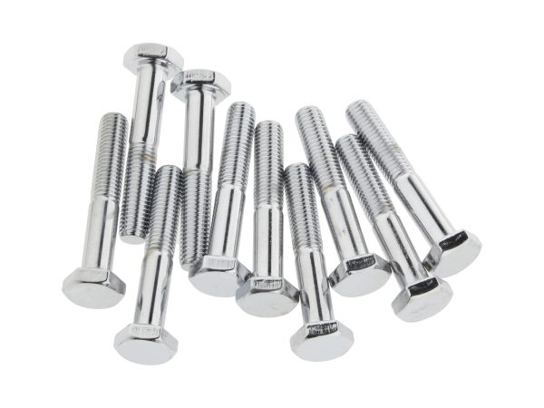 1/4-28 x 1-1/2" UNF Hex Head Bolts - Chrome. Pack 10.