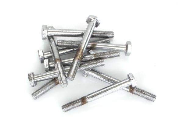 1/4-28 x 2-1/4" UNF Hex Head Bolt - Chrome. Pack 10.