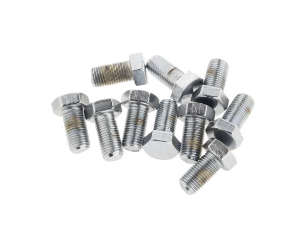 3/8-24 x 3/4" UNF Hex Head Bolts - Chrome. Pack 10.