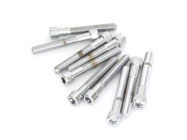 1/4-28 x 1-3/4" UNF Polished Socket Head Allen Bolts - Chrome. Pack 10.