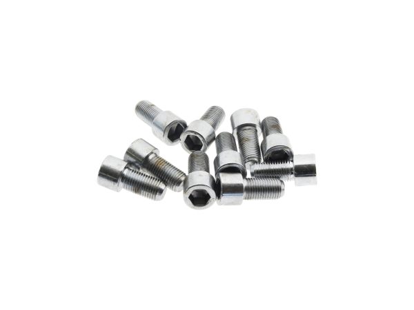 3/8-24 x 3/4" UNF Polished Socket Head Allen Bolts - Chrome. Pack 10.