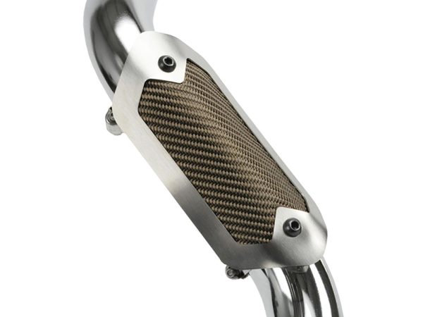 6.5" Universal Flexible Exhaust Heatshield - Brushed / Titanium. - Image 2