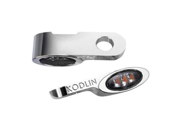 Elypse Under Perch DRL Turn Signals - Chrome. Fits Most Models with Cable Clutch.