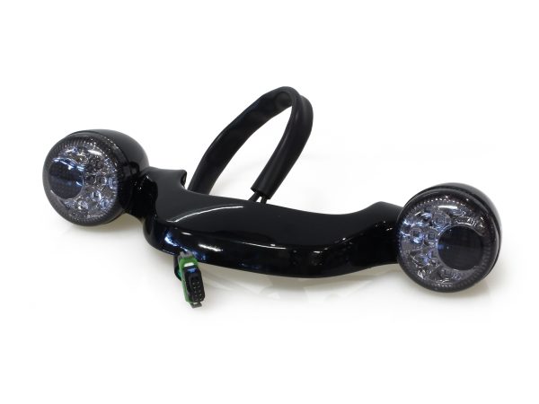 Gloss Black LED Rear Turn Signal Lightbar with Smoke Lenses. Fits Most Touring 2014-2024