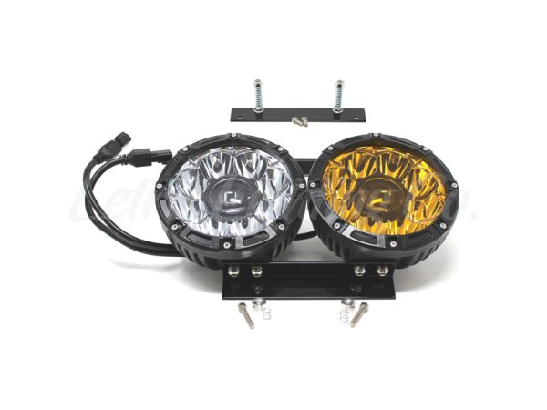 Dual 7" Yellow/White LED HeadLight Kit. Fits Road Glide 2015-2023 - Image 2