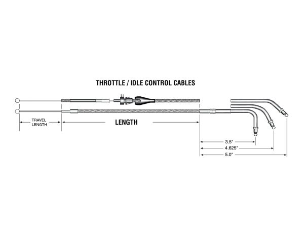 42" Idle Cable - Sterling Chromite. Fits Big Twin 1990-1995. - Image 2