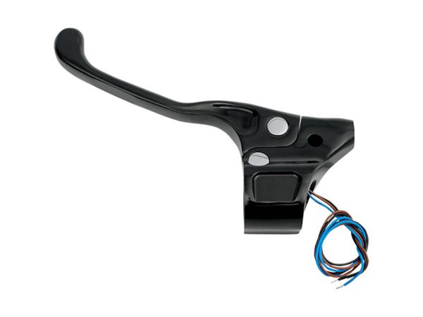 Clutch Perch & Lever Assembly - Black. Fits Big Twin 2007up.