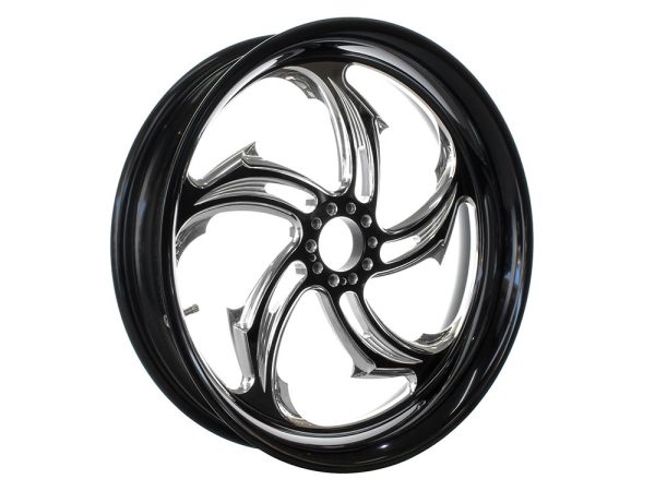 16" x 3.50" wide Rival Wheel - Black Contrast Cut Platinum.