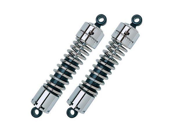 413 Series, 11" Rear Shock Absorbers with Standard Spring Rate - Chrome. Fits Scout 2015up