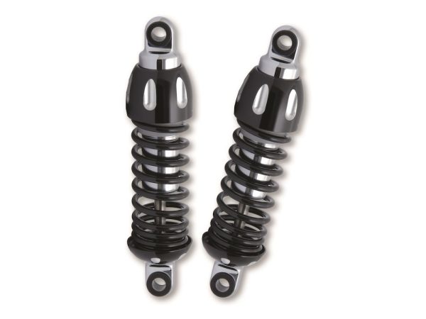 430 Series, 11.5" Standard Spring Rate Rear Shock Absorbers - Black. Fits Touring 1980-2005, Sportster 1979-2003 & FXR 1982-1994.