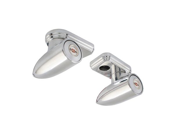 Bullet Pro Series Under Perch Turn Signals - Chrome. Fits most 1996up Hand Controls.