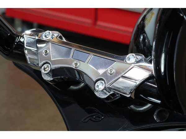 Weld Wing No-Slip Super Handlebar Top Clamp - Chrome. Fits 1.25" Bar Thats Steps To 1" Clamping. - Image 2