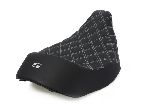 Renegade LS Solo Seat with Dark Grey Double Diamond Lattice Stitch. Fits Most Touring 2008-2024 - Image 3