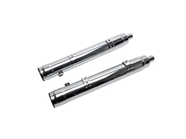 Grand Prix 4" Slip-On Mufflers - Chrome. Fits Indian Big Twin 2014up with Hard Saddle Bags. - Image 4