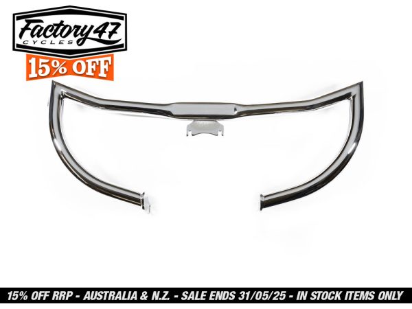 Defender Front Crashbar - Chrome. Fits Touring 2009-2023.
