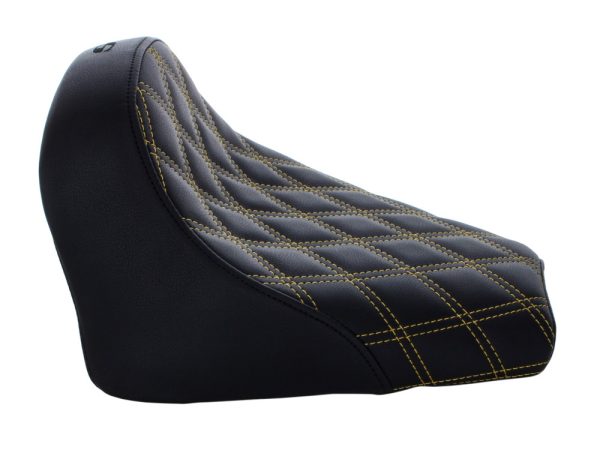 Renegade LS Solo Seat with Gold Double Diamond Lattice Stitch. Fits Scout Bobber 2018-2024 - Image 3