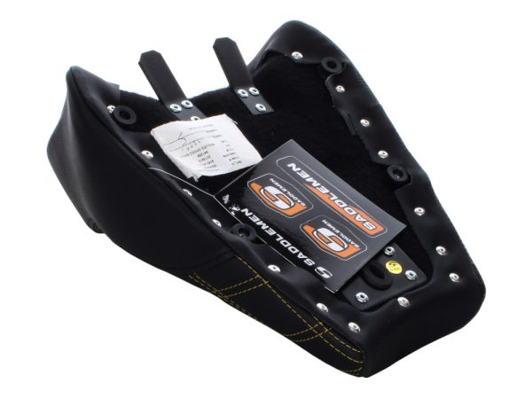 Renegade LS Solo Seat with Gold Double Diamond Lattice Stitch. Fits Scout Bobber 2018-2024 - Image 4