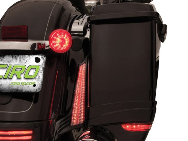 LED Fascia Filler Panel Lights. Red Run & Brake with Amber Turn and Black Housing. Fits Street Glide 2014up, Road Glide 2015up & Road King Special 2017up - Image 2