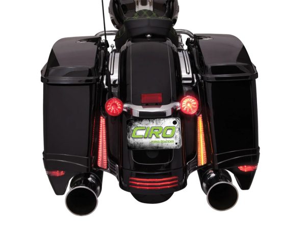 LED Fascia Filler Panel Lights. Red Run & Brake with Amber Turn and Black Housing. Fits Street Glide 2014up, Road Glide 2015up & Road King Special 2017up - Image 3