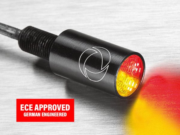 Atto DF Integral LED Turn Signal - Amber Turn - Red Run/Brake - Black. - Image 2