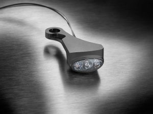 Dash M Under Perch Turn Signal Left - Black.  Fits Softail 2015-2024 & Touring 2009-2023 Models with Cable Clutch