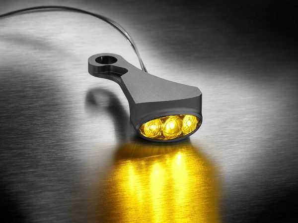 Dash M Under Perch Turn Signal Left - Black.  Fits Softail 2015-2024 & Touring 2009-2023 Models with Cable Clutch - Image 2