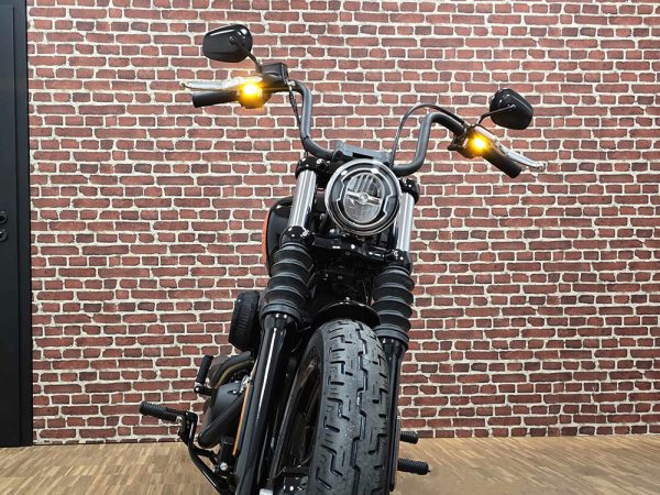 Dash M Under Perch Turn Signal Left - Black.  Fits Softail 2015-2024 & Touring 2009-2023 Models with Cable Clutch - Image 3