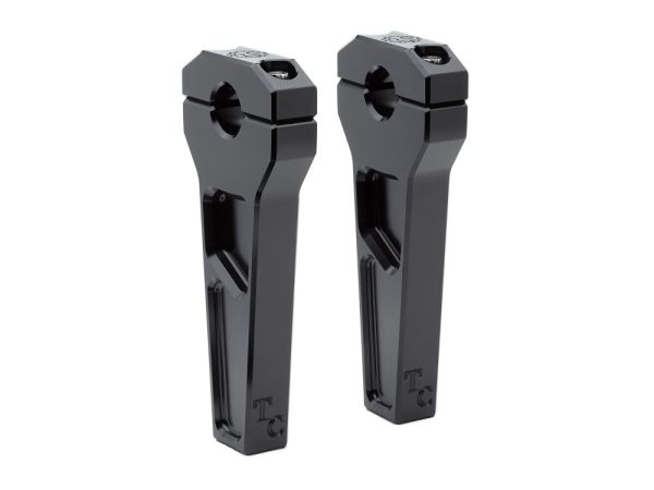 6" Straight Two Piece Riser Kit - Black. Fits 1-1/8" Handlebar.