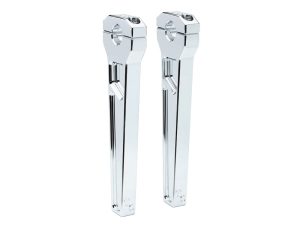 10" Straight Two Piece Riser Kit - Chrome. Fits 1-1/8" Handlebar.
