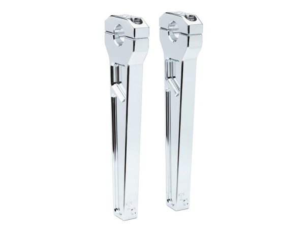 10" Straight Two Piece Riser Kit - Chrome. Fits 1-1/8" Handlebar.