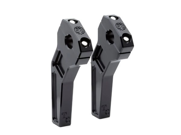 6" Pullback Two Piece Riser Kit - Black. Fits 1-1/8" Handlebar.