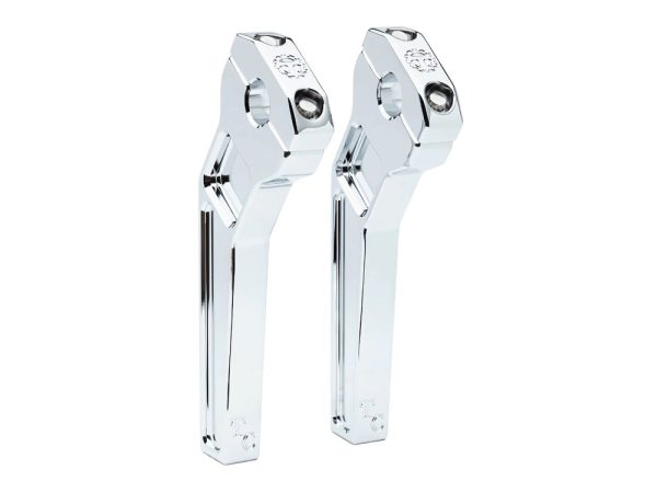 8" Pullback Two Piece Riser Kit - Chrome. Fits 1-1/8" Handlebar.