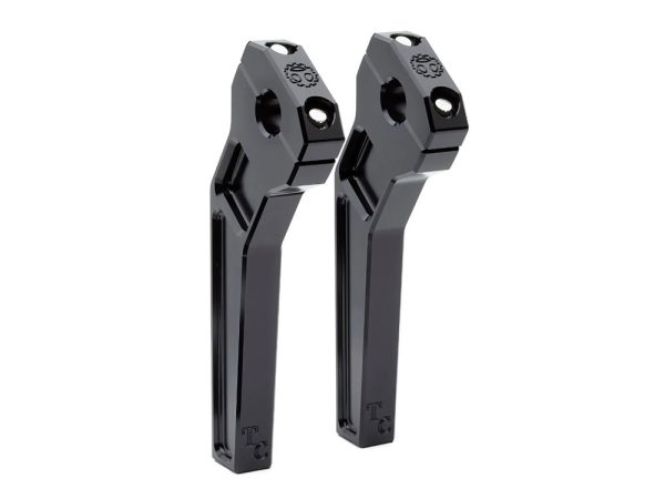 8" Pullback Two Piece Riser Kit - Black. Fits 1-1/8" Handlebar.