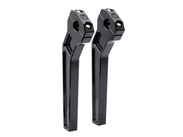 10" Pullback Two Piece Riser Kit - Black. Fits 1-1/8" Handlebar.
