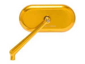 Forged Oval Mirror - Gold. Fits Left.