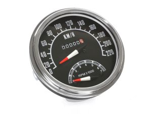 5" KPH 1968-1984 Style Speedometer with Tachometer. Fits most Models with 5" Fat Bob Dash.