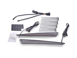 Machete Extended Saddlebag LED Lights. Red Run, Brake & Turn with Smoke Lens. Fits Touring 2014-2023 with HD Extended Saddlebags