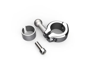 Bar Mount Clamp - Chrome. Fits 7/8-1" Bar