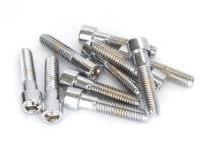 7/16-14 x 2" UNC Polished Socket Head Allen Bolts - Chrome. Pack 10.