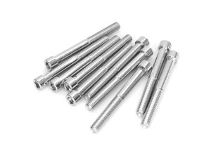 5/16-24 x 3" UNF Polished Socket Head Allen Bolts - Chrome. Pack 10.