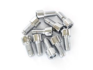 3/8-16 x 3/4" UNC Polished Socket Head Allen Bolts - Chrome. Pack 10.