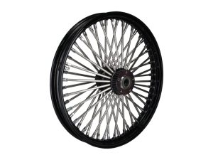 21" x 2.15" Mammoth Fat Spoke Front Wheel - Gloss Black & Chrome. Fits Rocker 2008-2011 & Sportster 2008-2021