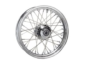 16" x 3.5" Front 40 Spoke Cross Laced Wheel - Chrome. Fits Softail Heritage 2007-2010, Deluxe 2007-2010 & Fatboy 2008-2010